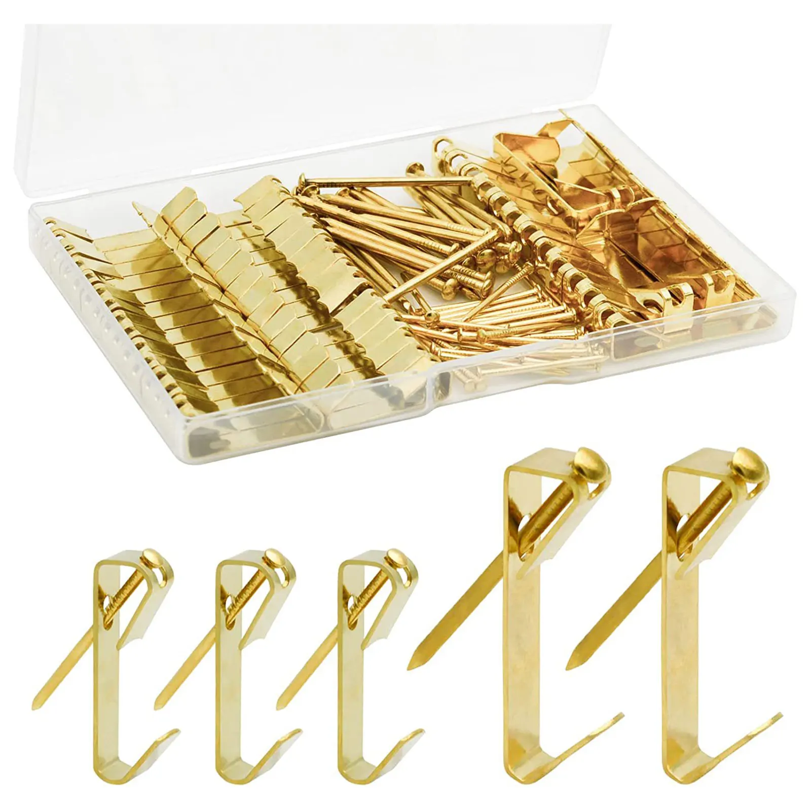 Picture Hangers Professional Picture Hanging Hardware Kit Support up to 30lbs 50lbs 50 Pcs Photo Frame Hooks with Nails