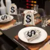 Linen Candy Gift Bag Creative Dollar Printing New Year Christmas Tree Decorative Hanging Money Bags Drawstring Coin Bags 5