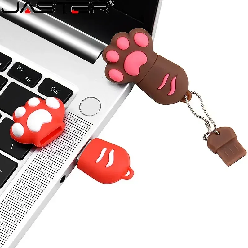 Usb Flash Drive Flash Drive Cartoon Cat Paw USB Flash Drive 4GB-128GB