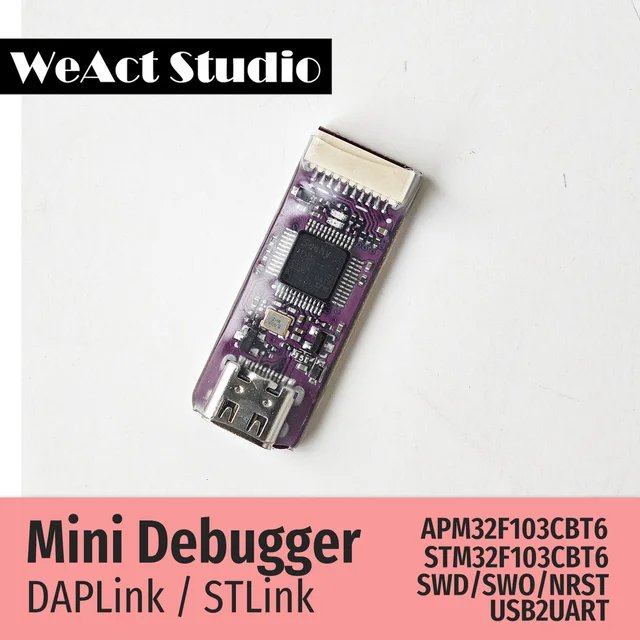 Powerful and versatile WeAct Mini Debugger DAPLink STLink V2.1 for debugging and programming STM32 microcontrollers