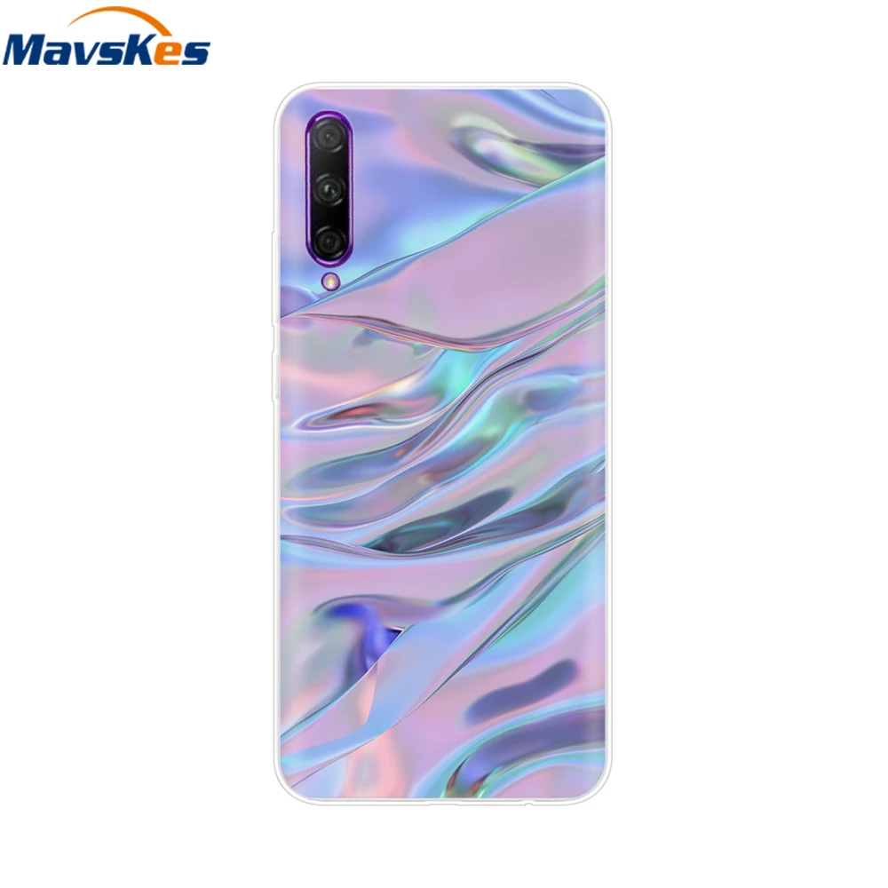 Elegant Floral Design Soft Clear Silicone Phone Case with TPU Bumper