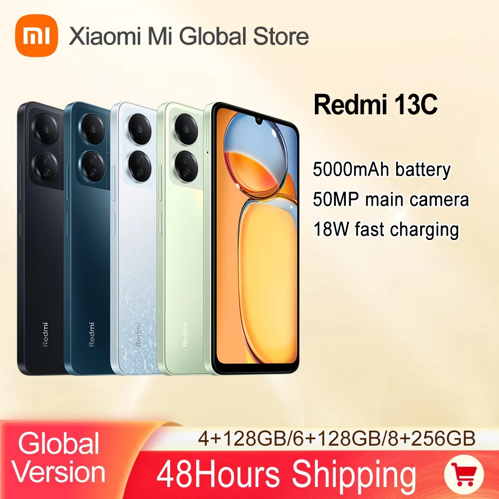 Смартфон Xiaomi Redmi 13C, планшетофон MediaTek Helio G85, Восьмиядерный процессор, экран 128 дюйма, 256 ГБ, 90 Гц, камера 50 МП, MIUI 14, 6,74 мАч