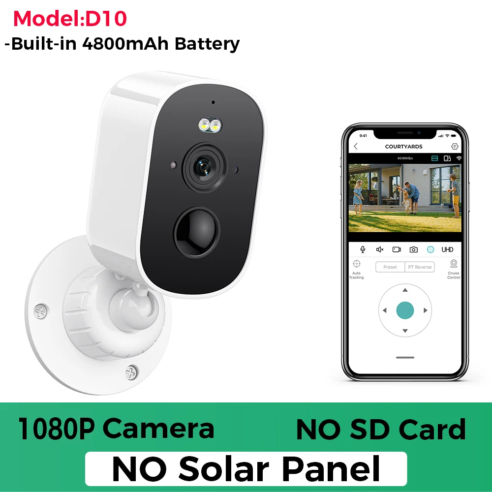 1080P WiFi Kamera Solar Outdoor Wireless Batteriebetriebene Bullet Überwachungskamera PIR Bewegungsalarm Cloud Storage Zwei-wege Audio