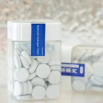 100Pcs Water h2 Dissolving molecular Hydrogen efferesent Tablets 1100ppb For Bath Anti-aging Wrinkle Reduction Rejuvenation