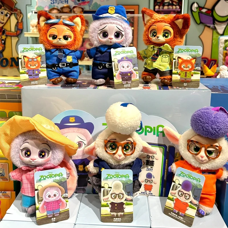 miniso zootopia ニック ジュディ ベルウェザー 4点セット Disney Zootopia Series Blind Box Cute Judy Nick Vinyl Plush