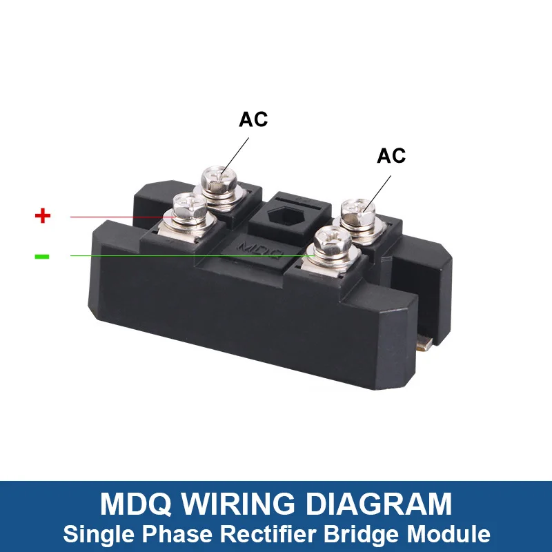 MDQ Single-Phase Diode Bridge Rectifier Module 30A 60A 100A 200A 1200A 1600V Copper Base High Power AC to DC diode bridge rectifier