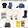 10/20Pcs Metal Windproof Hanger, Stainless Steel Hooks,For Clothes Home Pants Coat Non-slip Drying Hangers With Adjustable Clips 3
