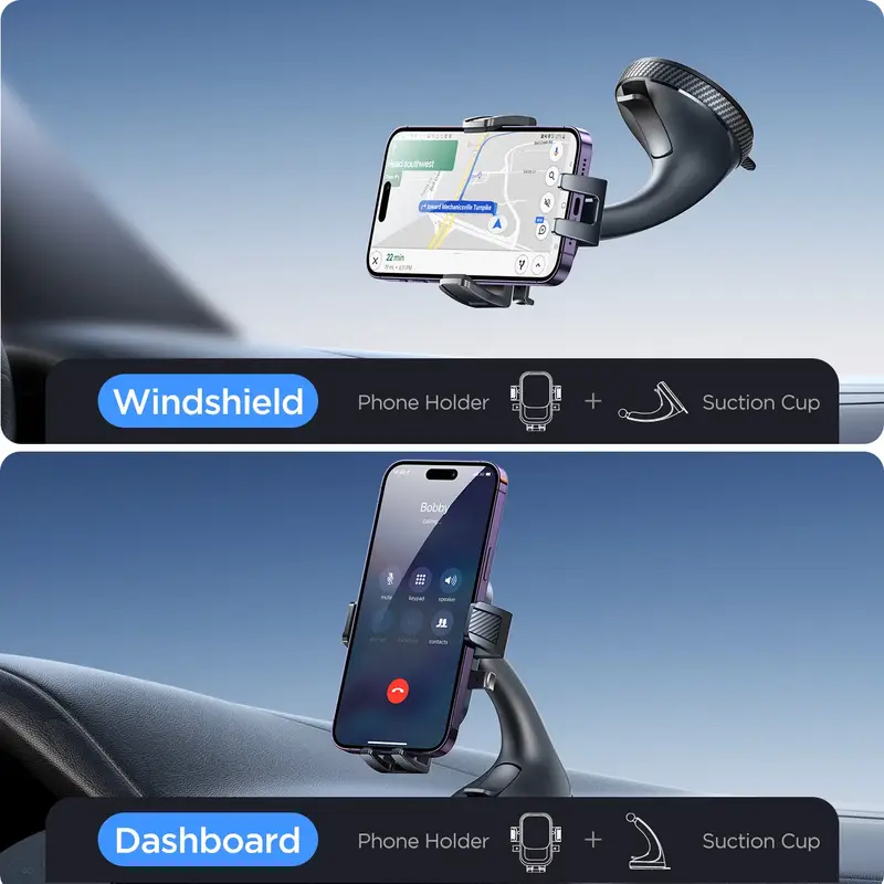 Joyroom Car Phone Holder Mount Car Strong Suction Hands-Free Universal Cell Phone Stand For Dashboard/Windshield 360° Rotation - Image 3