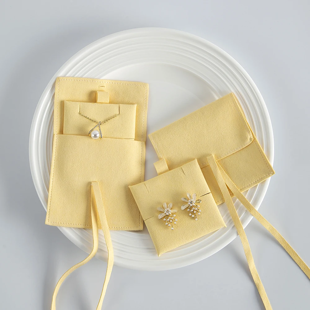 8x8cm Velvet Suede Microfiber For With Jewellery Insert Packaging Earring Display Cards Gift Bag Jewelry Necklace Bracelet Pouch