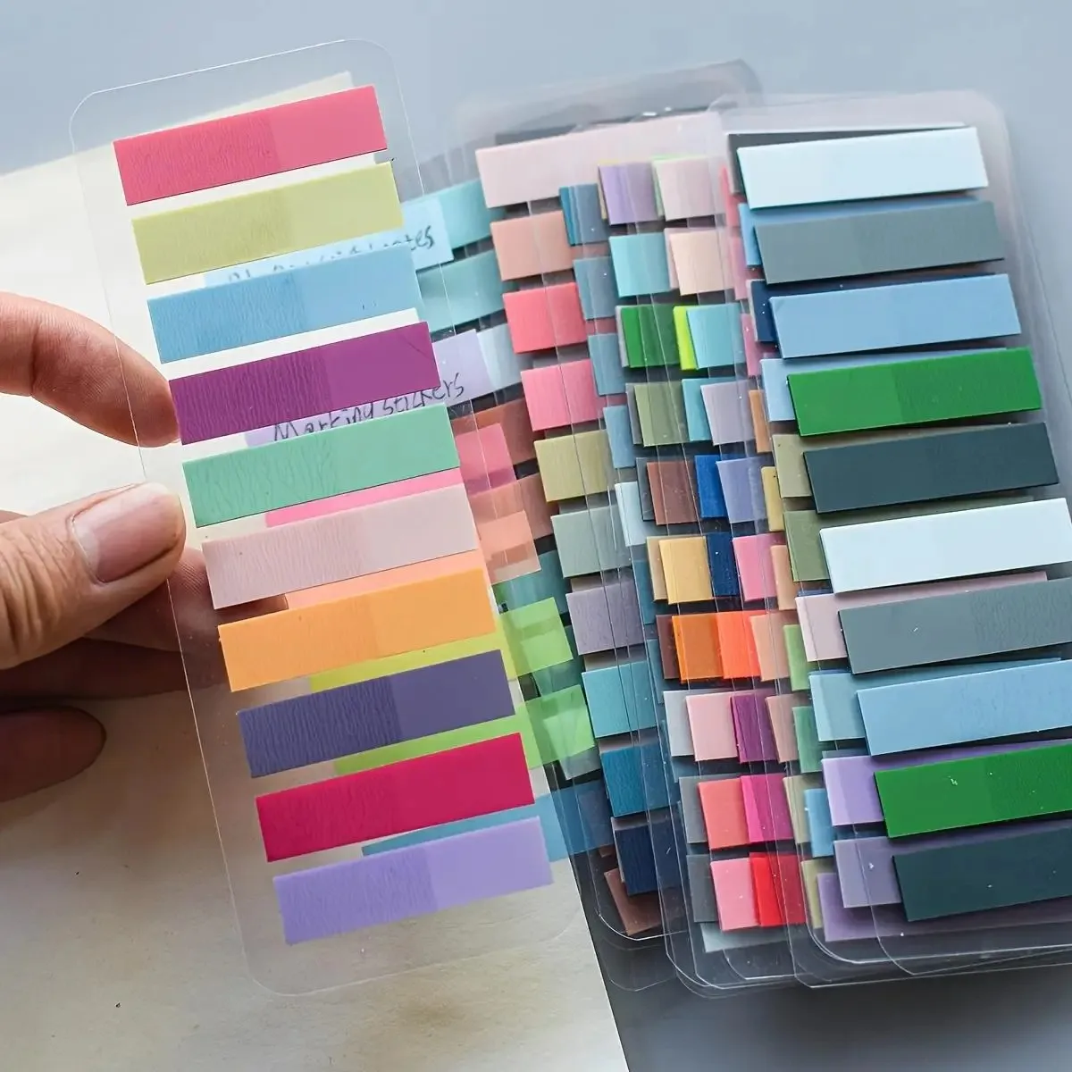 200Pcs Sticky Tabs for Annotating Books, Page Markers Clear Writable and Repositionable Book Flags Strip Index Tabs - 4