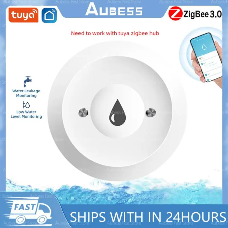 

Датчик утечки воды AUBESS ZigBee, погружной детектор утечки воды с оповещением об обнаружении перелива, водонепроницаемый умный дом
