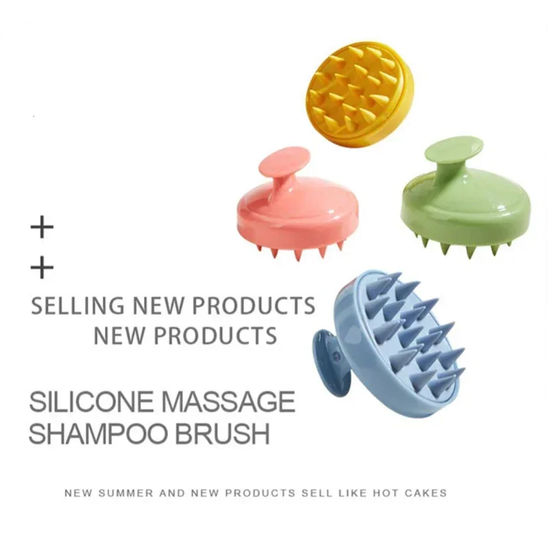 Silicone Combs Wet and Dry Scalp Massage Brush Head Cleaning Adult Baby Soft Household Bath Hair Care Styling Tools Accessories