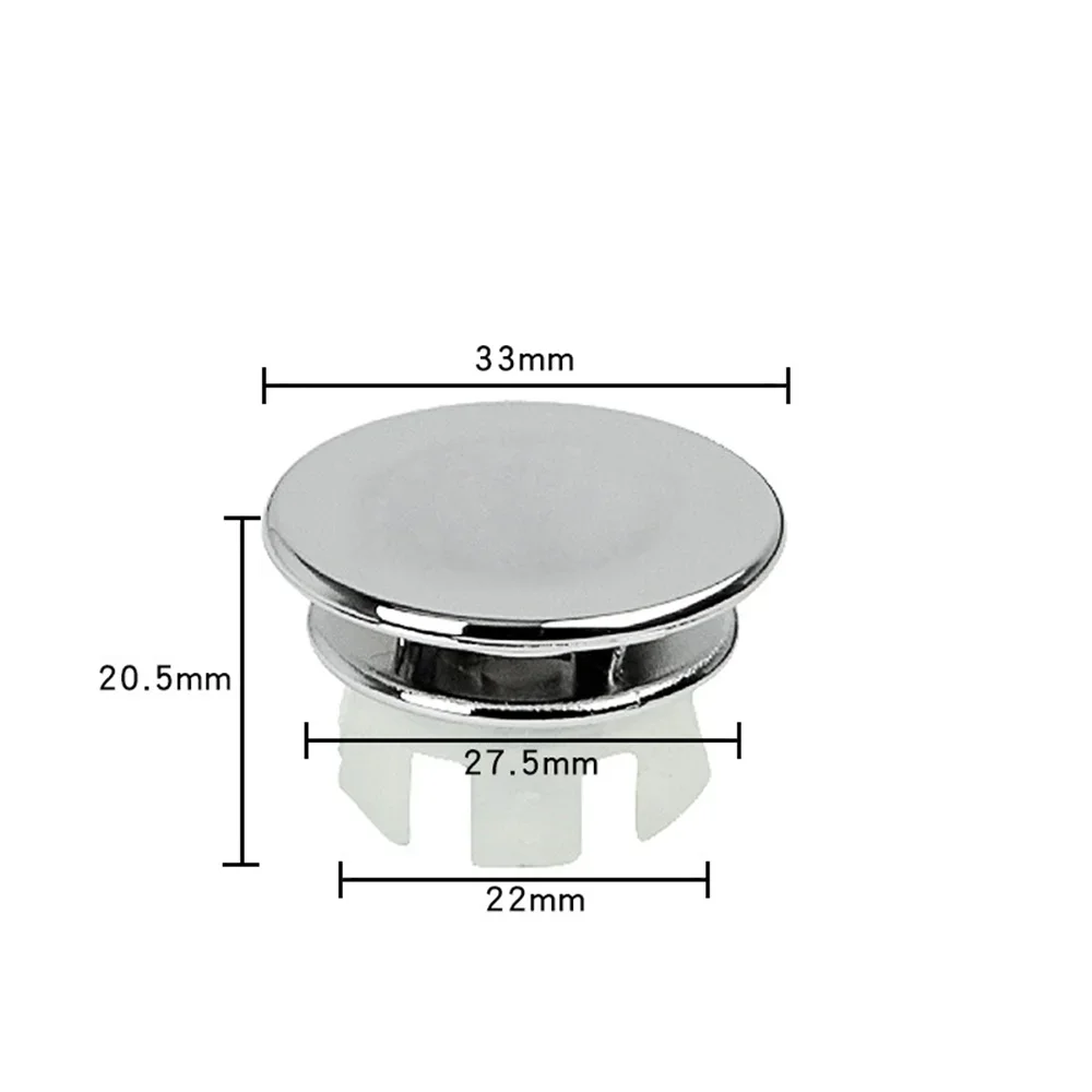 Sink Hole Overflow Cover 4Pcs Plastic for Kitchen Bathroom Basin Trim Bath Drain Cap