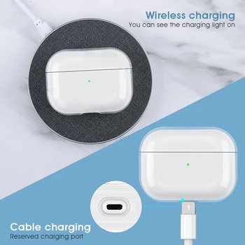 Transparente Kopfhörerhülle für Airpods Pro 2 Generation - Harte PC-Kopfhörerabdeckung für Airpods 3 2 1 Ladeetuis
