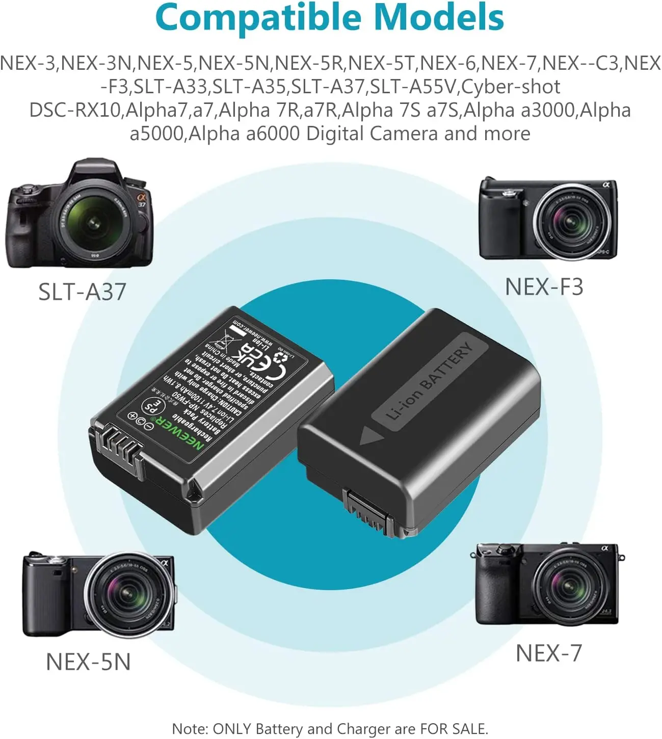 Battery Replacement Battery Charger Sony Nex 3n Charger Neewer NP