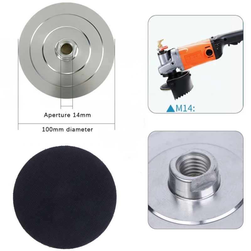 

4inch Aluminum Base Backer Pads For Polishing Pads Sanding Discs Abrasive Disc M14 Thread 100mm Back Pad