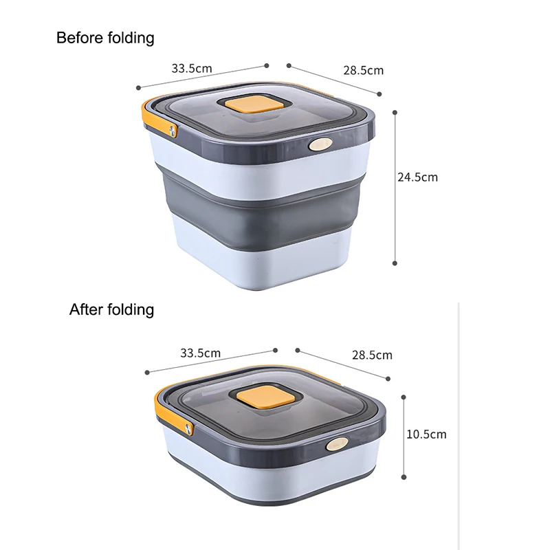 Foldable Kitchen Container 10KG Bucket Nano Insect Moisture-Proof Rice Box Grain Sealed Jar Home Storage Pet Dog Food Store Box