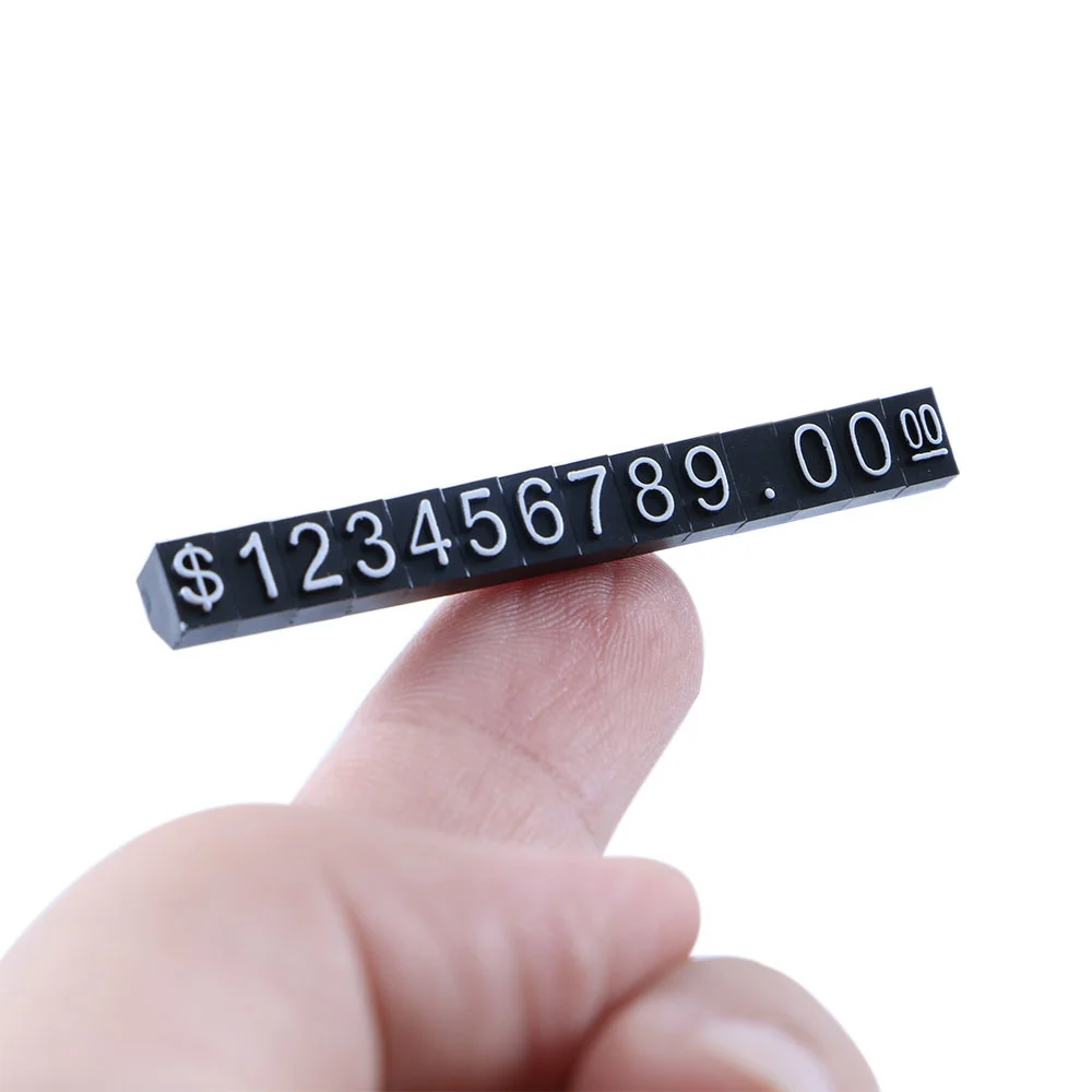 420 Stück Würfel 3 x 5 mm pro Box Schmuck Uhren Euro Schild Mini verstellbare Preisschild Display Schilder für Einzelhandelsgeschäft – Detail 4
