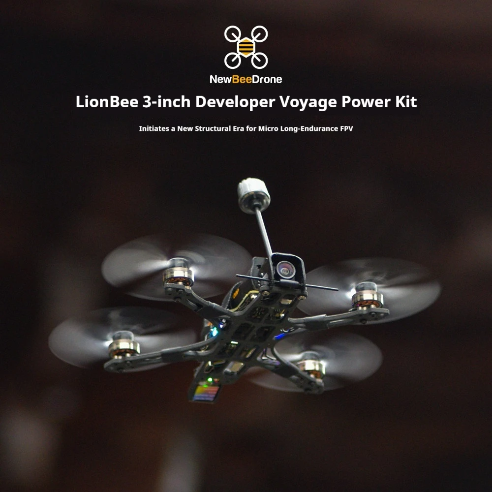 NewBeeDrone LionBee Drone FPV a Lungo Raggio da 3 Pollici, Kit di Alimentazione, VTX Analogico, Drone FPV a Lunga Durata per Sviluppatori - Image 4