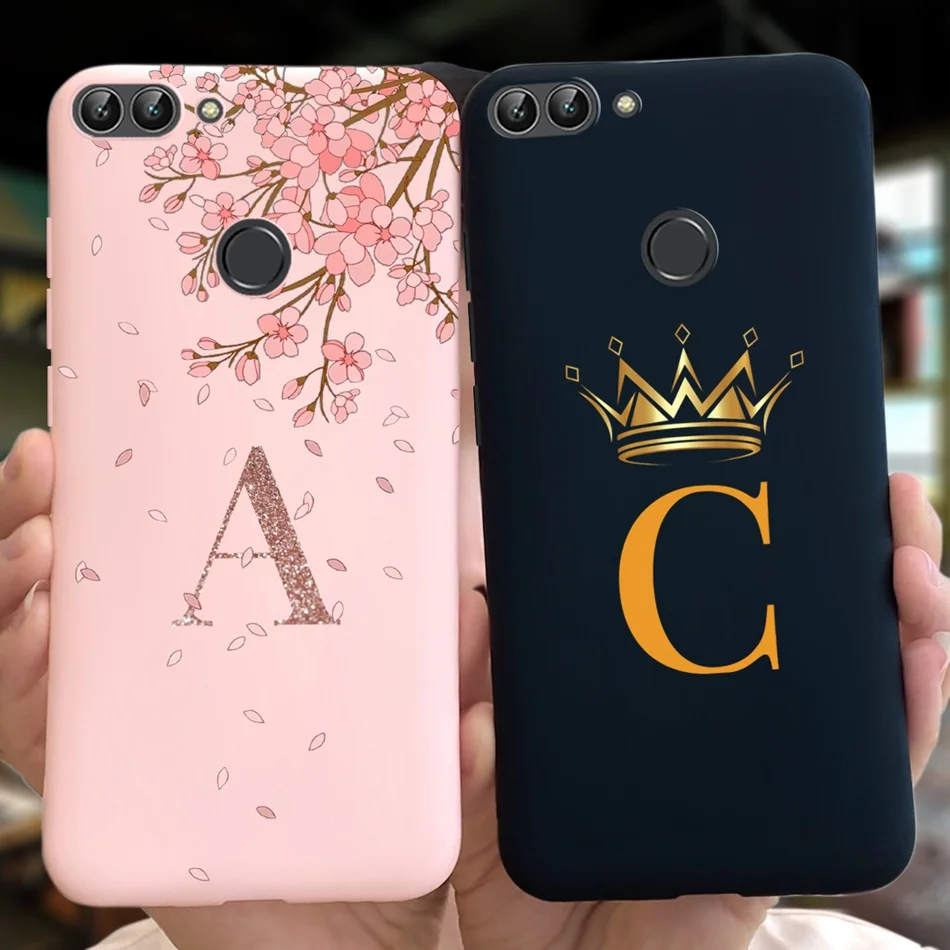 Custodia Per Telefono Con Lettera Di Lusso Per Huawei P Smart Fig-Lx1 Fig-La1 Custodie Per Cover Posteriore In Tpu In Silicone Morbido Per Huawei Psma