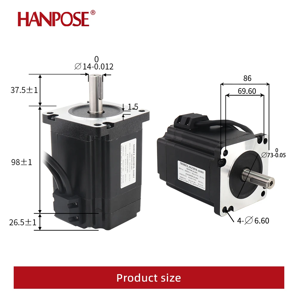 Nema 34 5.0A 6N.m 클로즈드 루프 스테퍼 모터 키트 서보 드라이버 CL86 + 86EH98A5001 2상 스테퍼 모터