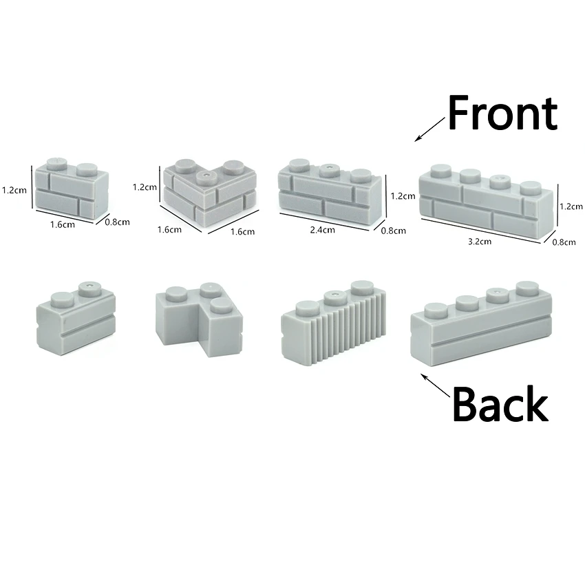 Thick Wall Figures Bricks Compatible 98283 15533 DIY 1x2 1x3 1x4 Dots Building Blocks Educational House Contruction Toys Leduo
