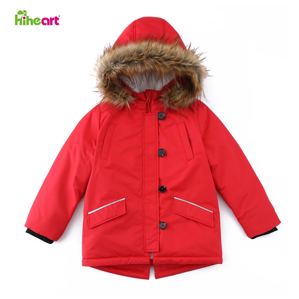 

Hiheart 4-9T Kids Girls Boys Jacket Parks Winter Outerwear Warm Clothes Windproof Cotton Padded Hooded Jacket Coat Waterproof