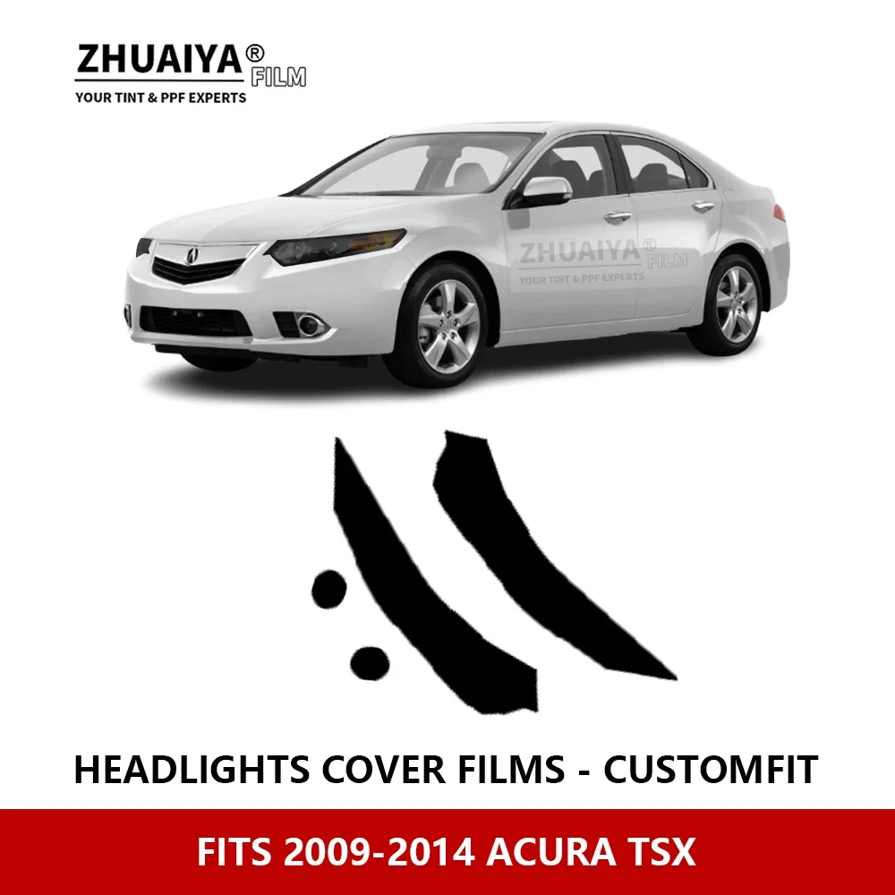 

For ACURA TSX 2009-2014 Car Exterior Headlight Anti-scratch PPF precut Protective film Repair film car stickers Accessories