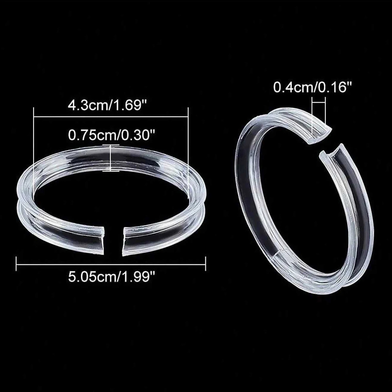 5mm 5Pcs Beaded Bracelet Display Stand Clear Acrylic Jewelry Holder Transparent Round Bangle Rack Organizer Display Shelves