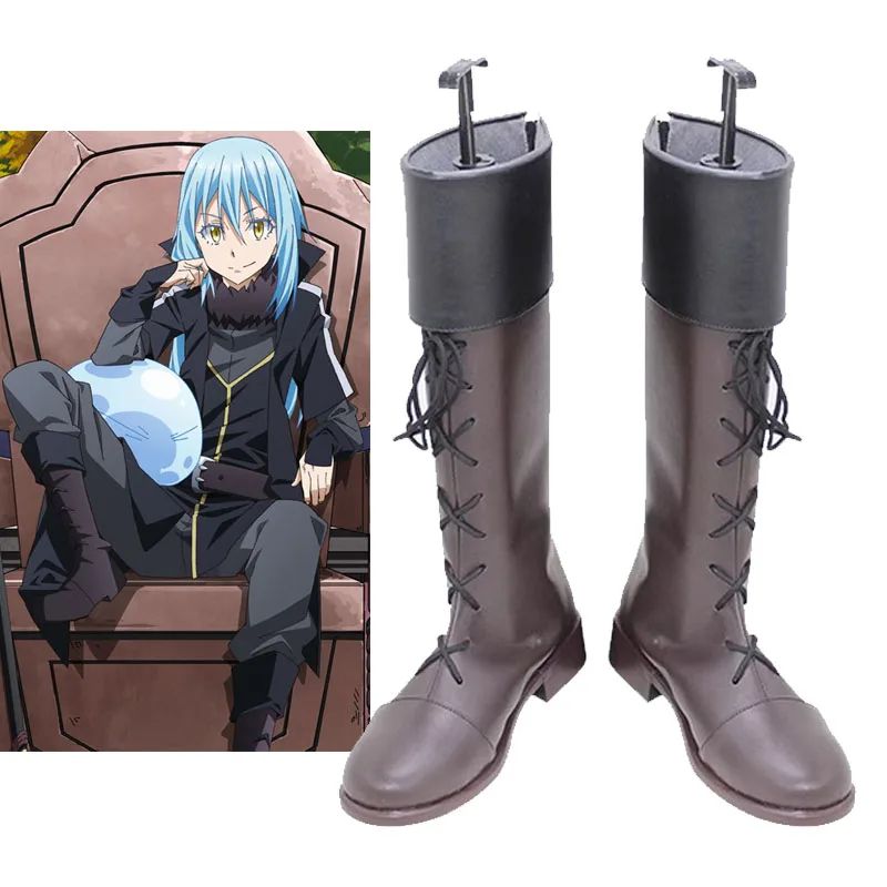 

Regarding Reincarnated To Slime Rimuru Tempest Cosplay Boots Prince Of The Devils Shoes Rimuru High Boots Artificial Leather