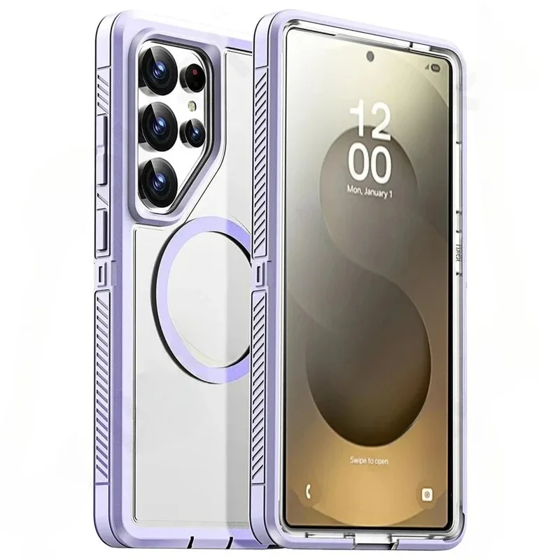 Premium Tough Matte Anti-Slip Case with Magnetic Wireless Charging Protector Cover