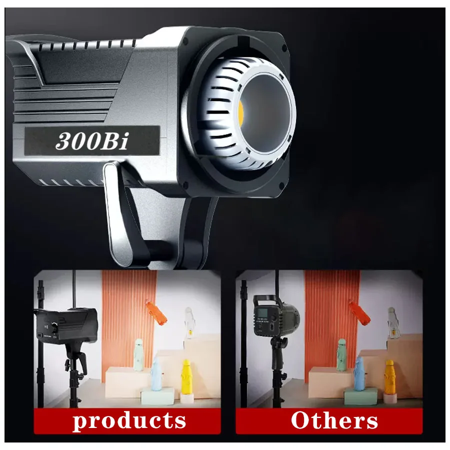 300W Bi LED Video Light with 2.4G Control, CRI90+/Bowens Mount Continuous Output Lighting for Studio Photograpny/Video Record 3