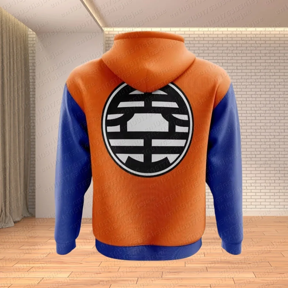 Herren T-Shirt Team-Sport-Fans Unisex Kinder Casual Top Erwachsenen Freizeit-Shirt 3D Jungen Dragon Ball Z Übergroßer Reißverschluss-Hoodie Herbst Winter – Detail 9