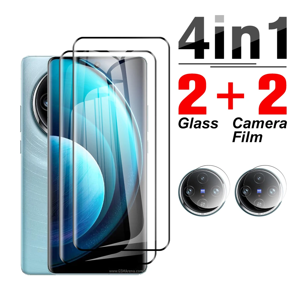 Vetro Per Fotocamera 4 In1 Per Vivo X100 Pro 2023 20D 3D Proteggi Schermo Curvo Vivox 100 100Pro Hd Vetro Protettivo X 100 6.78 Pollici