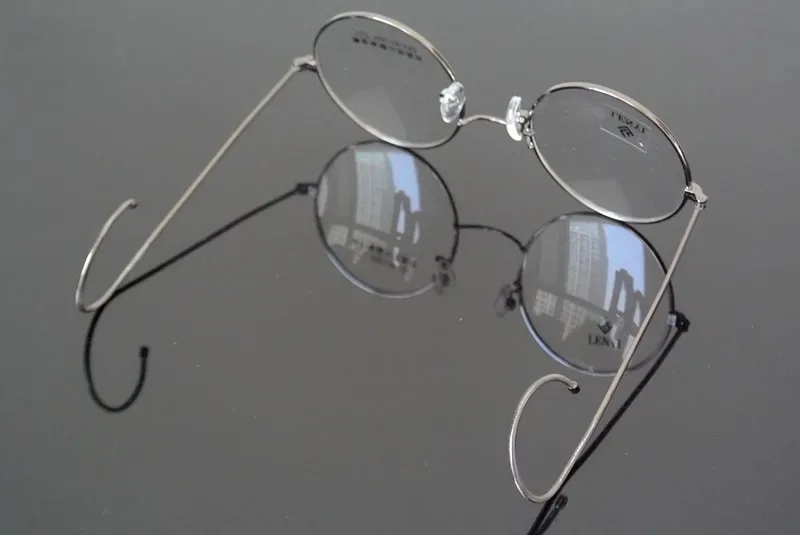 Vintage Round Eyeglasses - Small Round Glasses with Alloy Frame & Mirror Coating Lenses