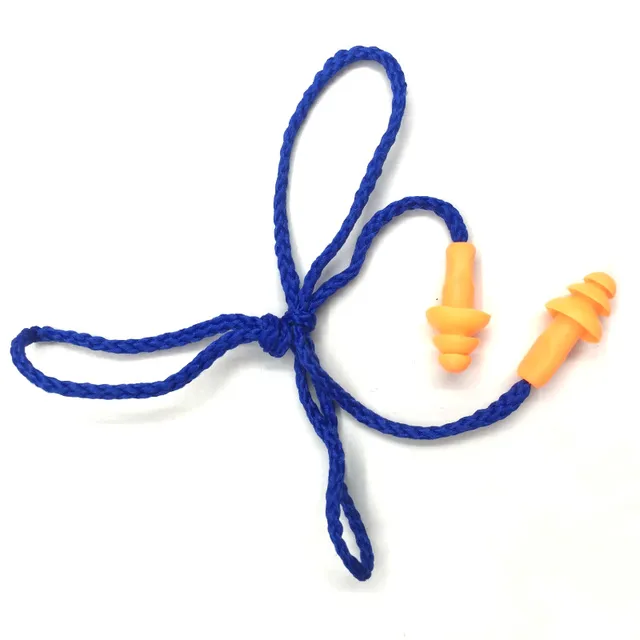 Ear Care10Pcs Soft Silicone Corded Ear Plug Protector Reusable Hearing Protection Noise Reduction Safe Work Comfortable Earplugs 5