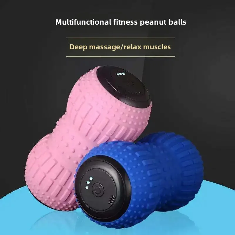 Electric Peanut Skin Yoga Ball Massage Fitness Vibration Massage Muscle Relaxation Peanut Shake Ball Health Fitness