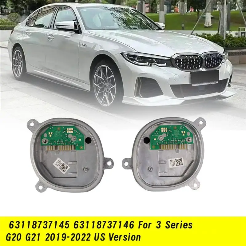 A64P-헤드라이트 LED 방향 지시등 모듈 BMW 3 시리즈 G20 G21 19-22 US용 주간 주행 백색 광원