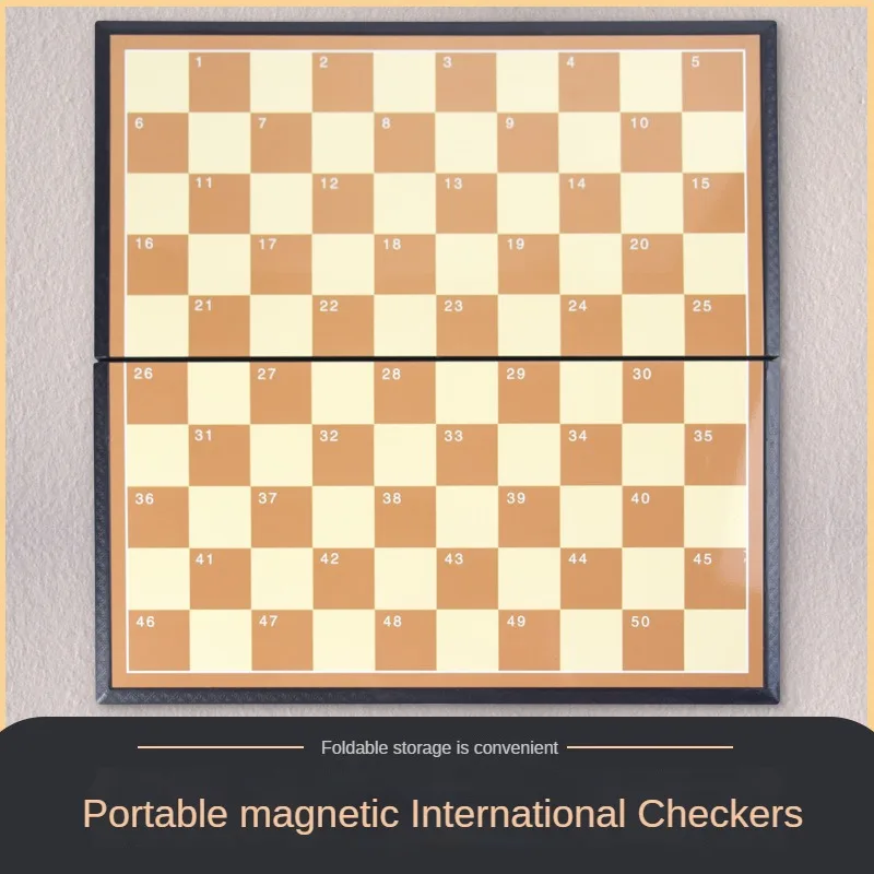 Jogo de tabuleiro damas 10 polegadas 2 jogador torneio checker  conjunto-magnético dobrável portátil mesa draughts crianças jogos de  tabuleiro conjuntos - AliExpress
