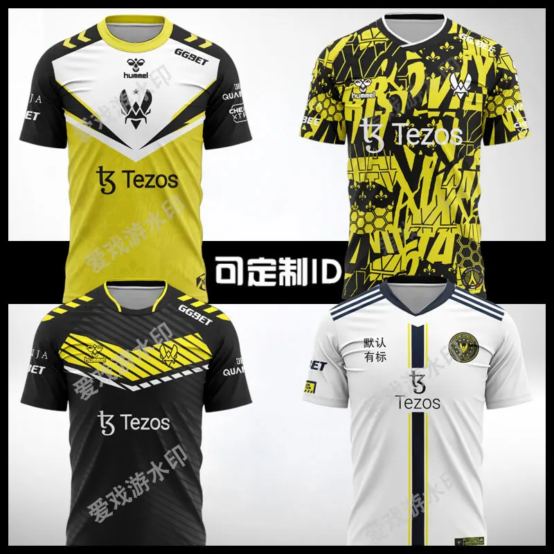 Vitality Team Kit Can Be with ID for Esports French Little Bee ZYWOO Game Suit Major Short Sleeved CSGO t shirt