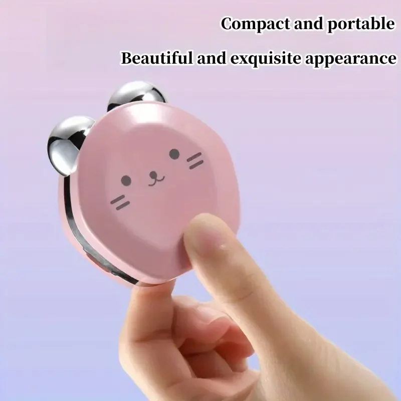 Rechargeable facial massager, 3 thermal vibration modes, women's portable skincare device, deep hot compress compression for mus 2