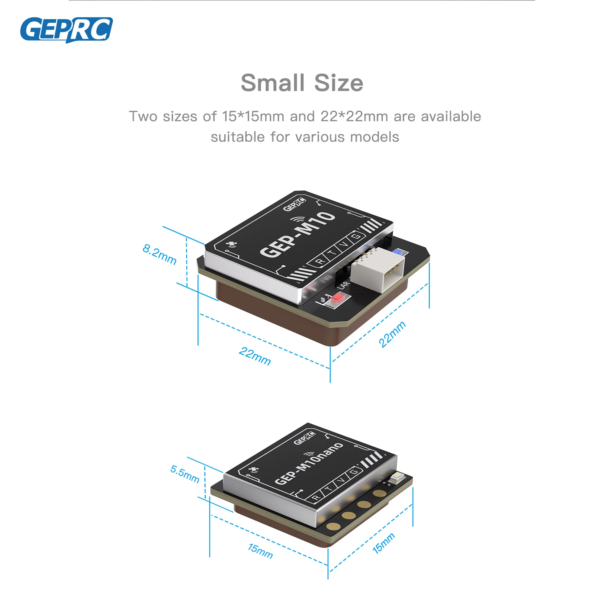 GEPRC GEP-M10 Series GPS Module Built-in Flash Chip QMC5883L MagnetomePS310 Barometer Accurate and Faerad Capacitor for FPV Dron thumbnail 5