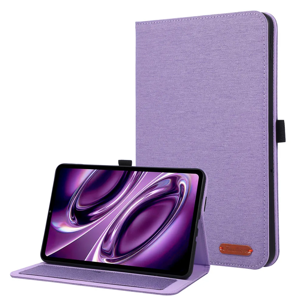 Enhanced Fabric Flip Cover with Strap and Kickstand - Shockproof Protective Shell