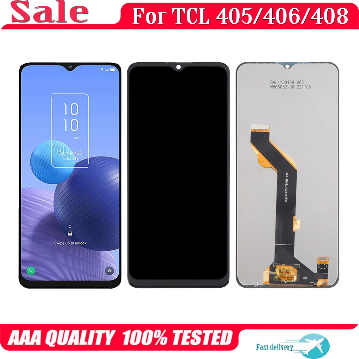 For TCL 406 T506K LCD Display Touch Screen Digitizer Full