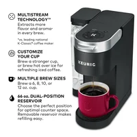 Single Serve Coffee Maker MultiStream Technology Customizable Cup Sizes Travel Mug Friendly Compact Design Fast Brewing with 2