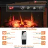 Electric Fireplace Insert 26-inch Wide 1400W Recessed and Freestanding Fireplace Heater with Remote Control 3-Level Flame 6