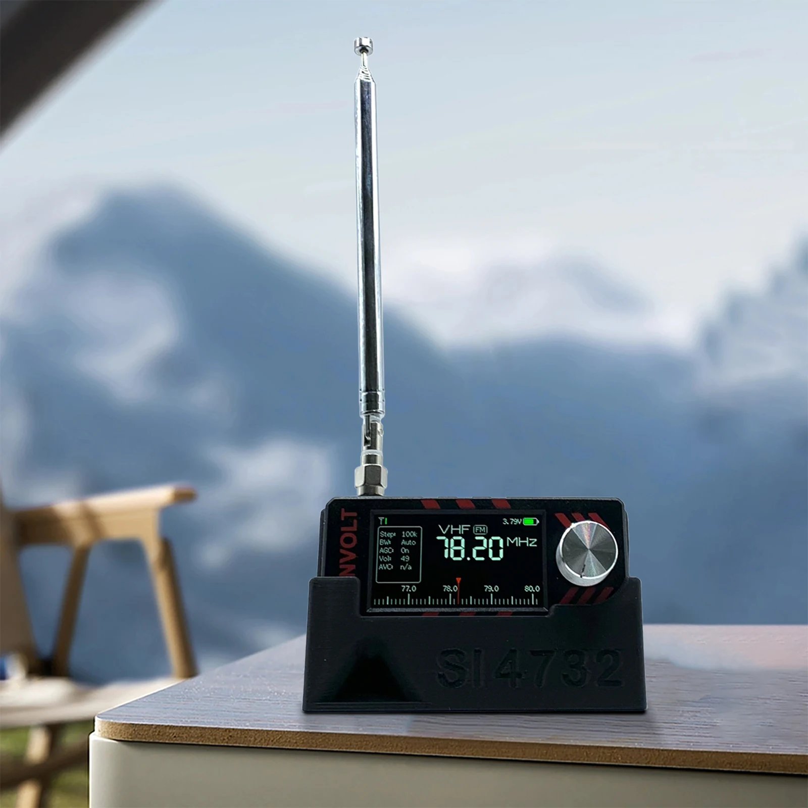 ATS MINI SI4732 DSP 범용 라디오 브래킷(내장형 사운드 가이드 홈 포함) 편리한 라디오 스탠드 충격 방지 라디오 랙