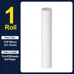 A4 Thermal Printing Paper Rolls - Premium Quality for Portable Bluetooth Printers (1 Roll)