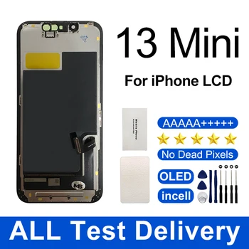 Display LCD OLED per iPhone 13 Mini con Touch Screen 3D e Digitalizzatore, Ricambio per Display 13 Mini