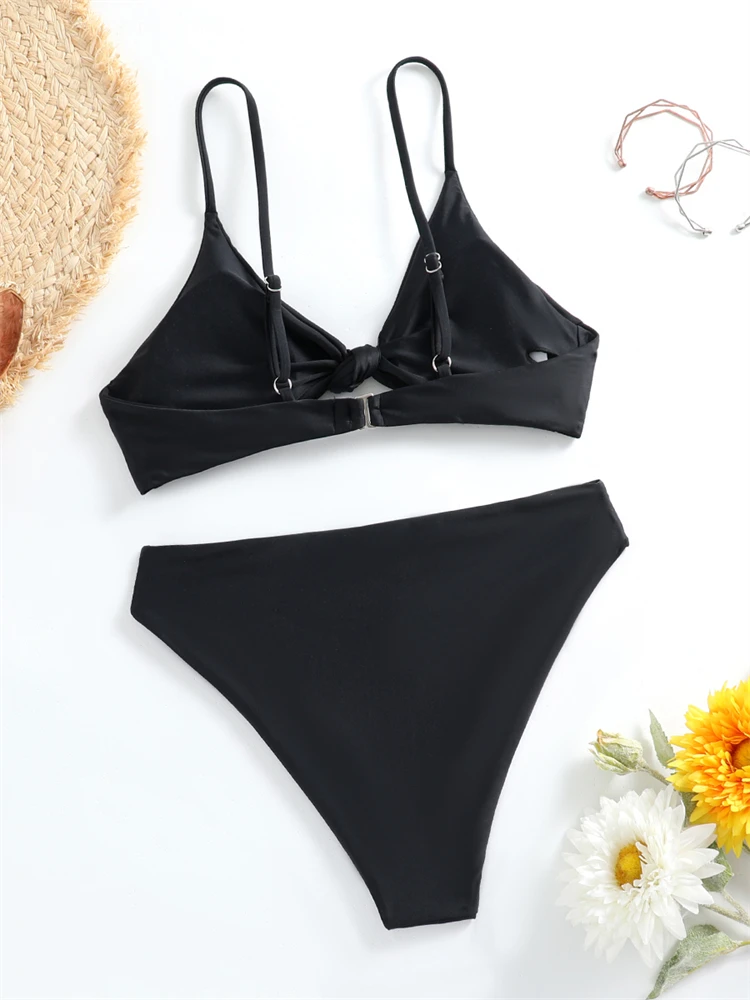 Lace-Up Ribbed Swimwear